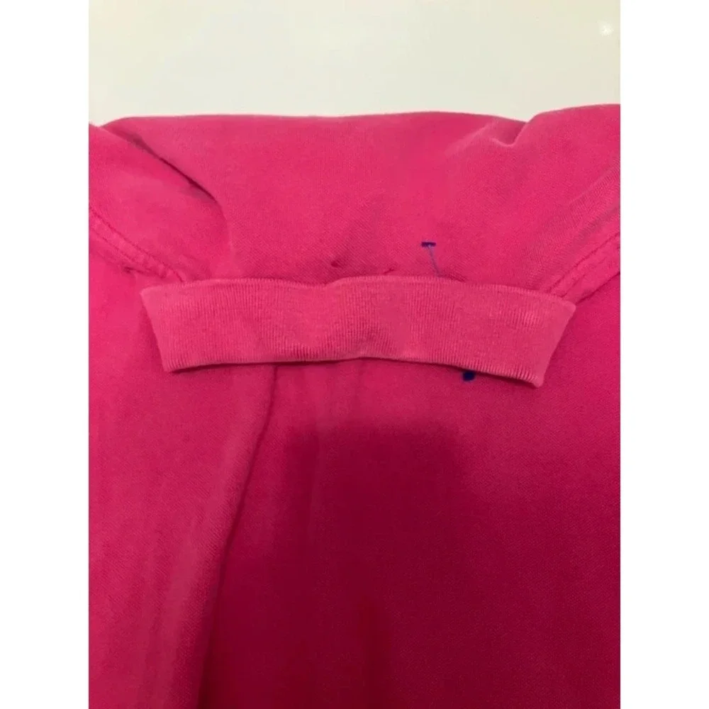 VTG Polo Ralph Lauren Hot Pink Lg Polo Button Up Golf Short Sleeve Preppy